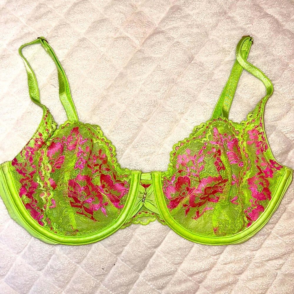 Lime Green Unlined Bra